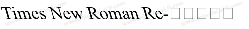 Times New Roman Re字体转换